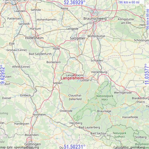 Langelsheim on map