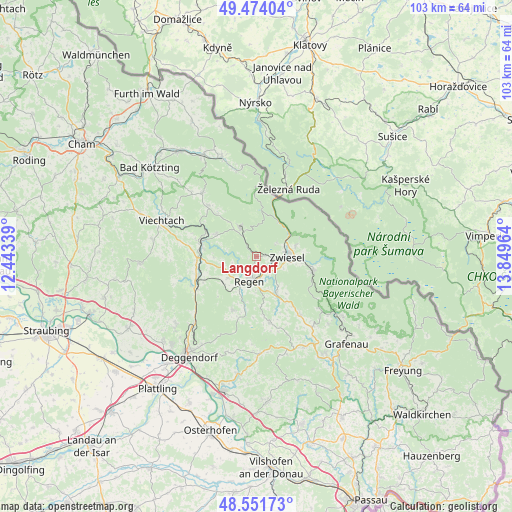 Langdorf on map