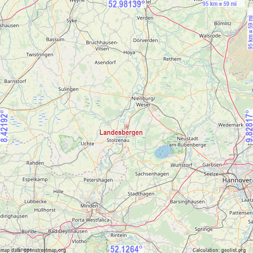 Landesbergen on map