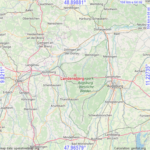 Landensberg on map