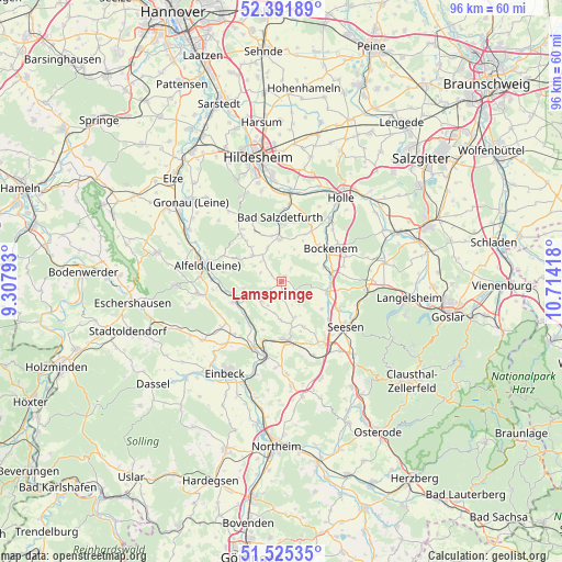 Lamspringe on map