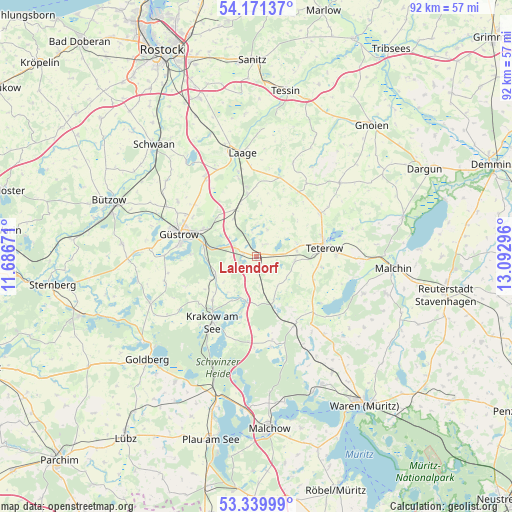 Lalendorf on map