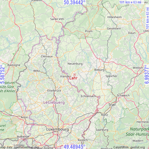 Lahr on map