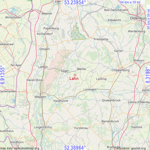 Lahn on map