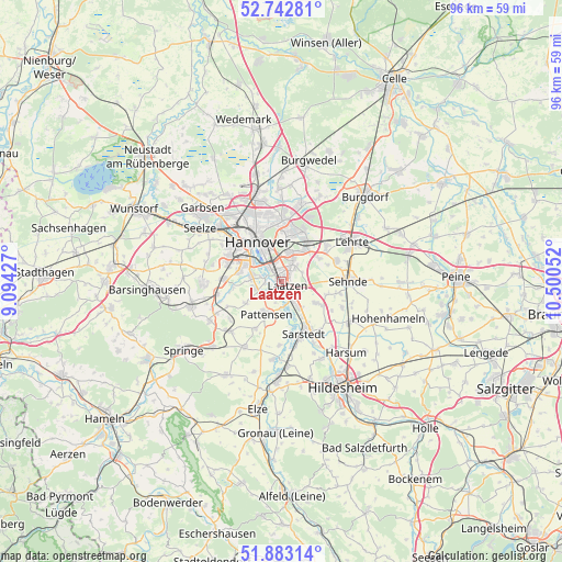 Laatzen on map