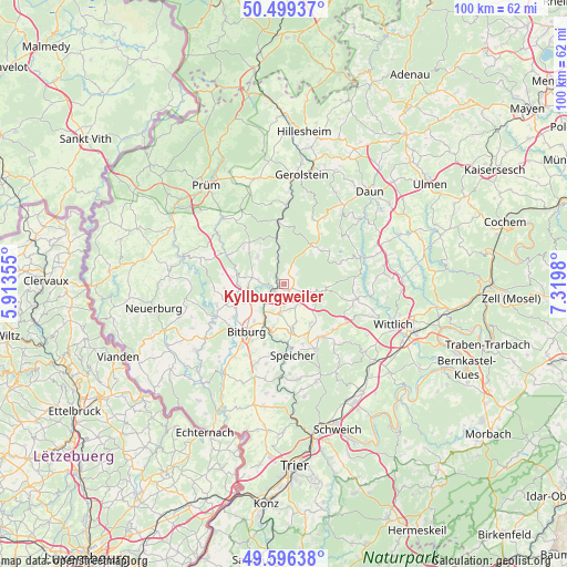 Kyllburgweiler on map