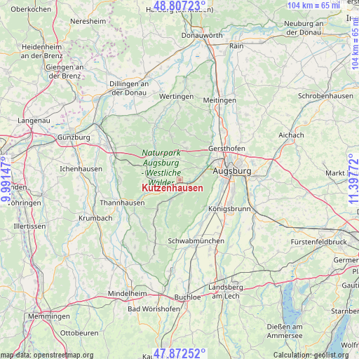 Kutzenhausen on map