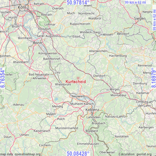 Kurtscheid on map