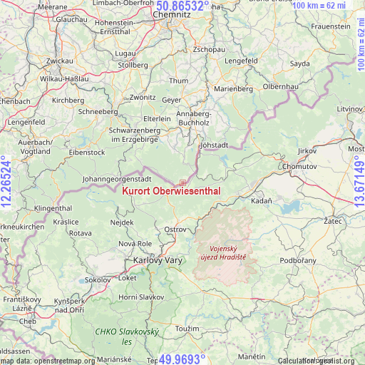 Kurort Oberwiesenthal on map