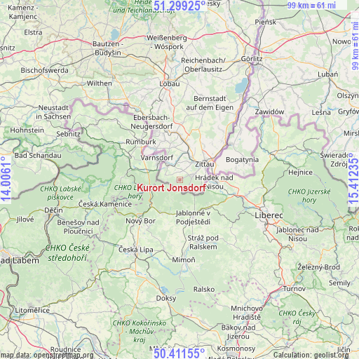 Kurort Jonsdorf on map