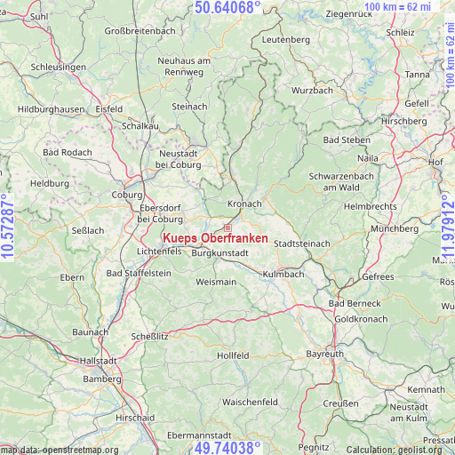 Kueps Oberfranken on map