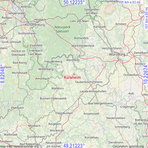 Külsheim on map