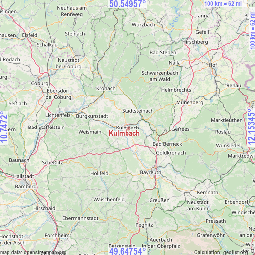 Kulmbach on map