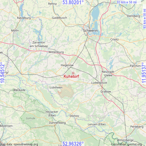 Kuhstorf on map