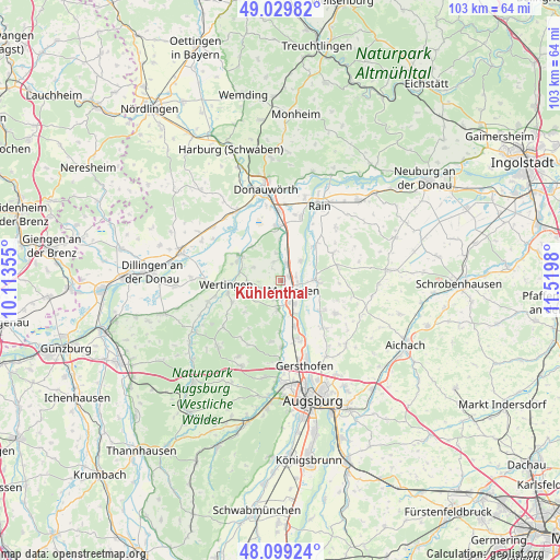 Kühlenthal on map