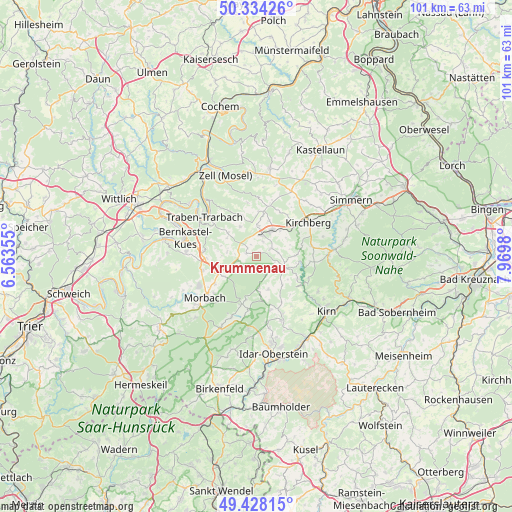 Krummenau on map