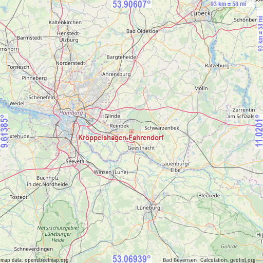 Kröppelshagen-Fahrendorf on map