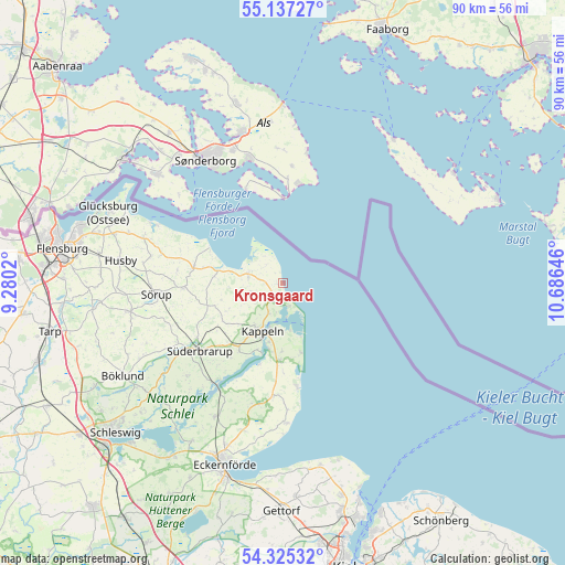 Kronsgaard on map