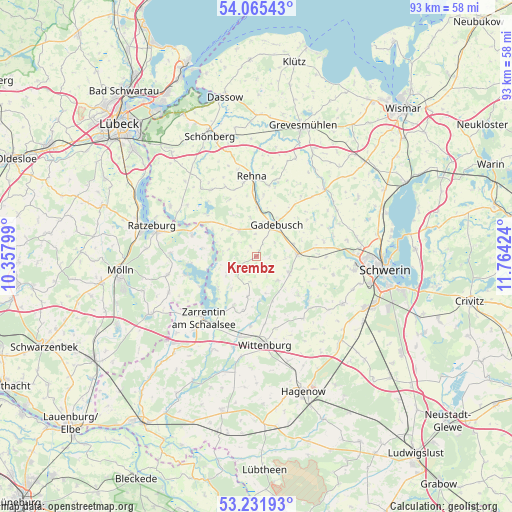Krembz on map