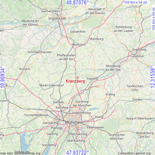 Kranzberg on map