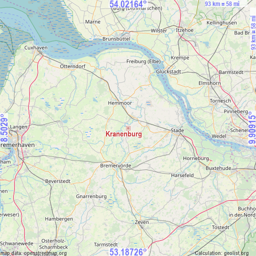 Kranenburg on map