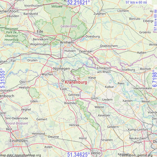 Kranenburg on map