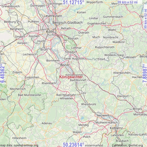 Königswinter on map