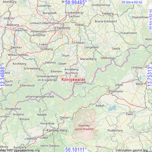 Königswalde on map