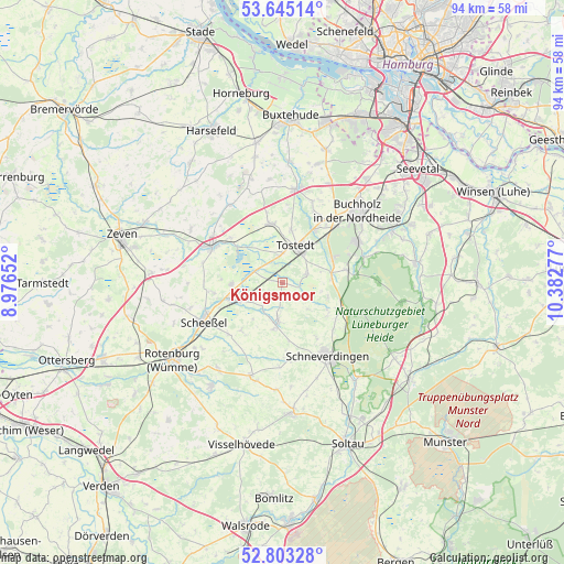 Königsmoor on map
