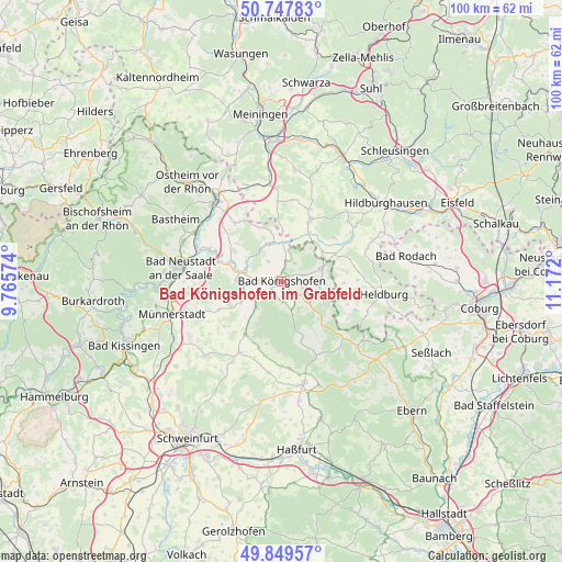 Bad Königshofen im Grabfeld on map