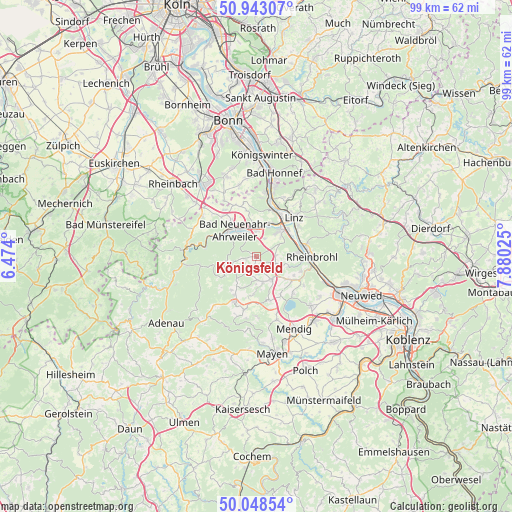 Königsfeld on map