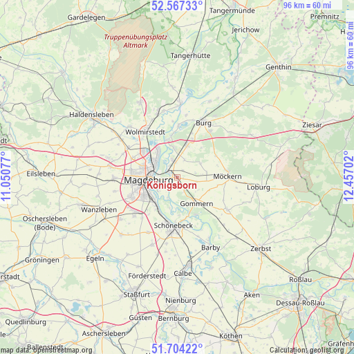 Königsborn on map