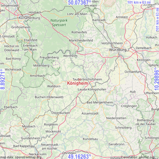 Königheim on map