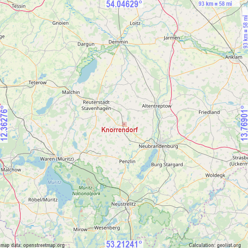 Knorrendorf on map