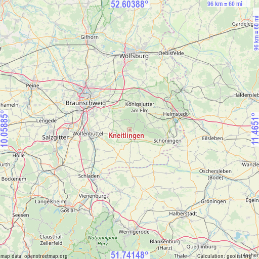 Kneitlingen on map