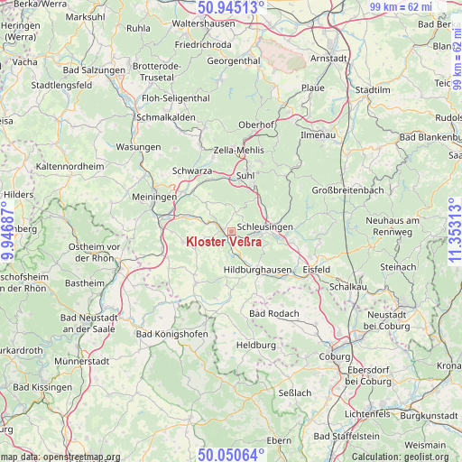 Kloster Veßra on map