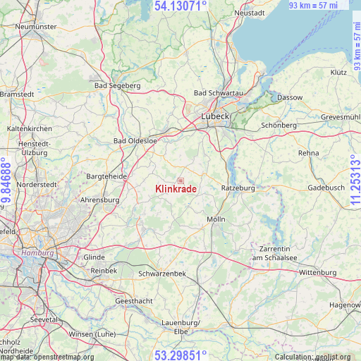 Klinkrade on map