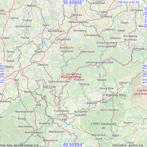 Klingenthal on map