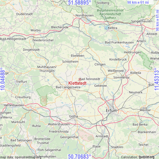 Klettstedt on map