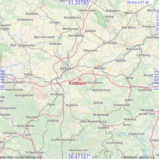 Klettbach on map