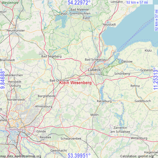 Klein Wesenberg on map
