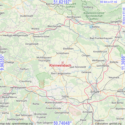 Kleinwelsbach on map