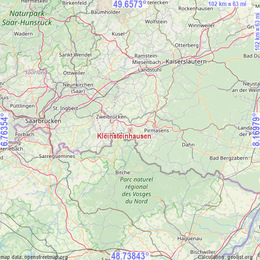 Kleinsteinhausen on map