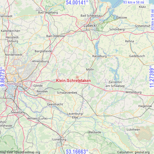 Klein Schretstaken on map