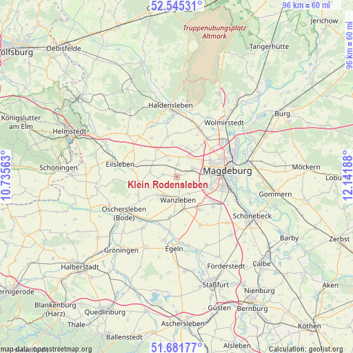 Klein Rodensleben on map
