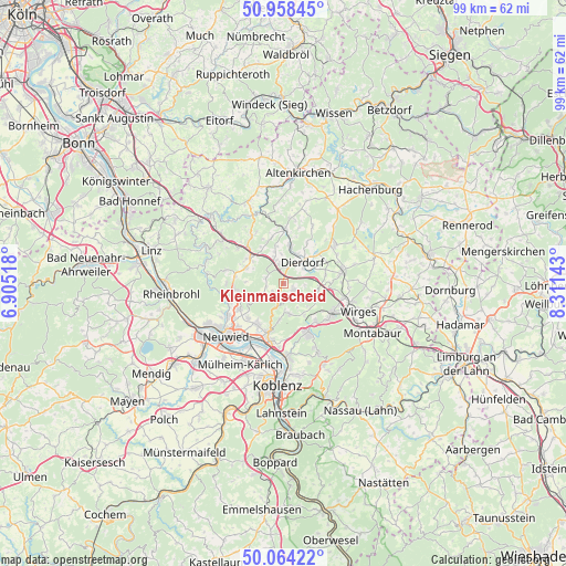 Kleinmaischeid on map