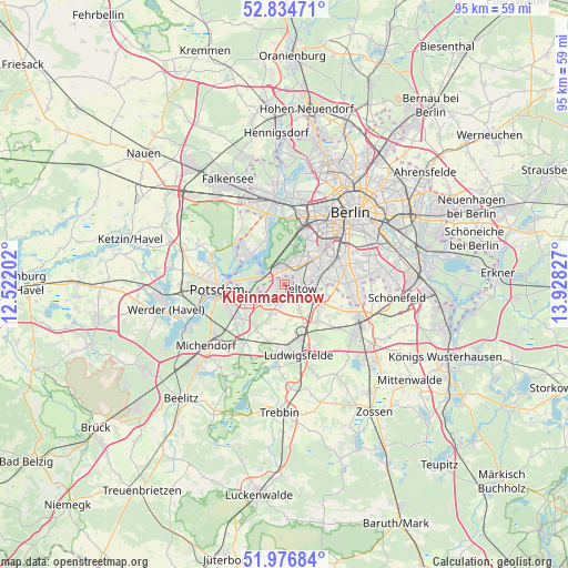 Kleinmachnow on map