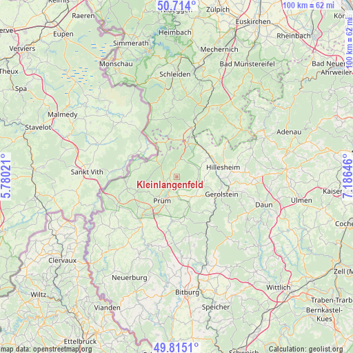 Kleinlangenfeld on map