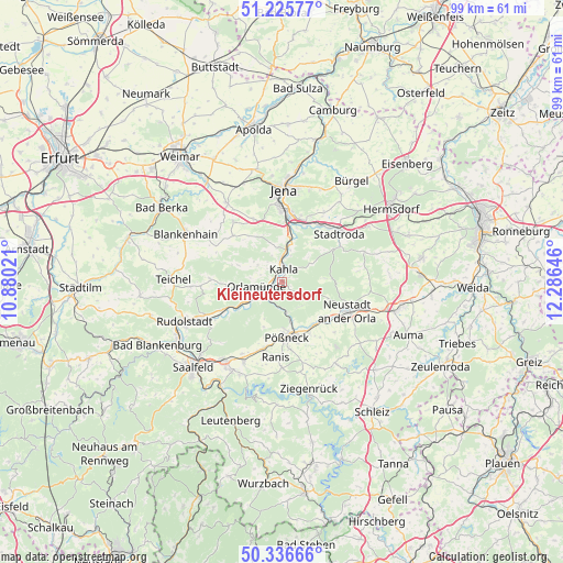 Kleineutersdorf on map