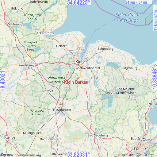 Klein Barkau on map
